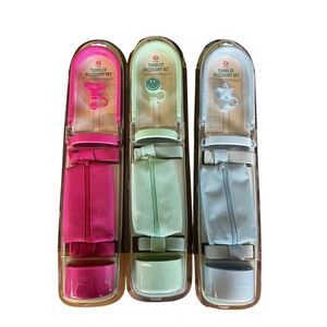 3 Target 4 piece accessories Stanley yeti tumbler set pink blue green pouch stra